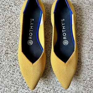 Rothy’s The Point Flat - Mustard Yellow - Size 7.5
